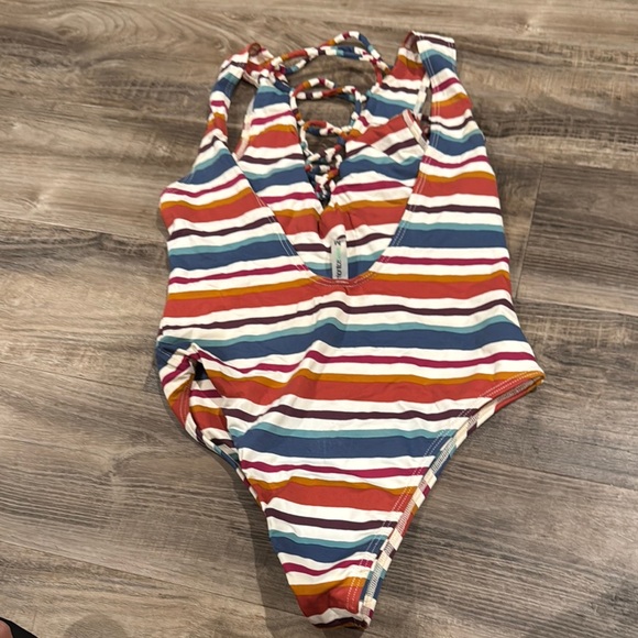 Montce Striped Multicolor One-Piece Swimsuit - Picture 3 of 4